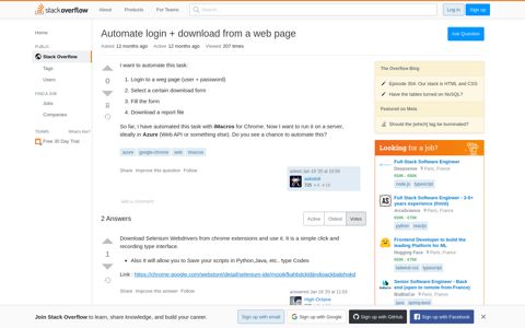 Automate login + download from a web page - Stack Overflow