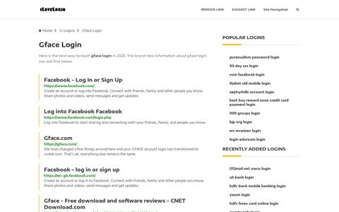 Gface Login ❤️ One Click Access