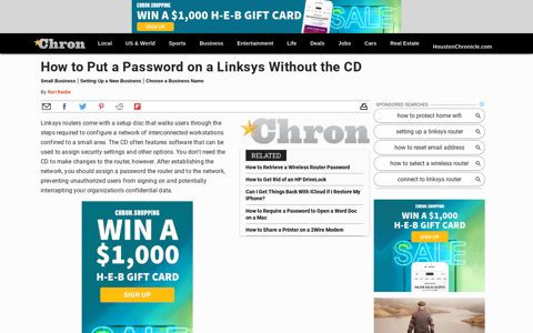 How to Put a Password on a Linksys Without the CD