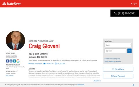 NC Auto & Home Insurance Agent Craig Giovani - State Farm®
