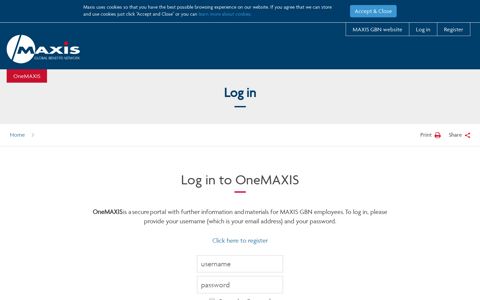 OneMAXIS - Log in - MAXIS GBN