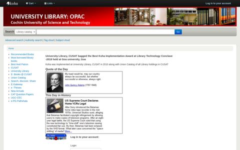 University Library catalog