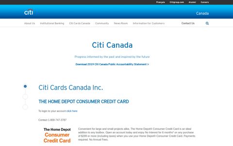 Canada | Citi Cards Canada Inc. - Citi