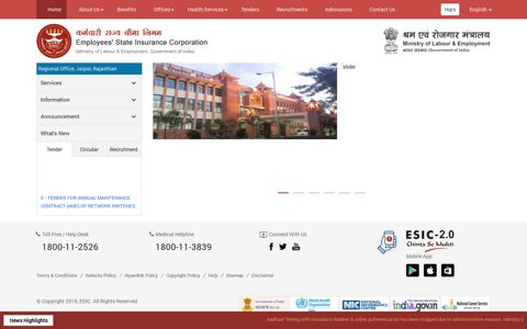 Regional Office, Jaipur | Employee's State Insurance ... - Esic