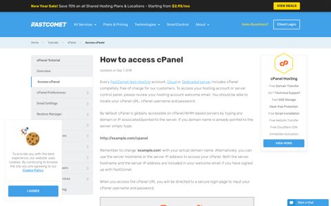 How to access cPanel - cPanel Tutorial - FastComet