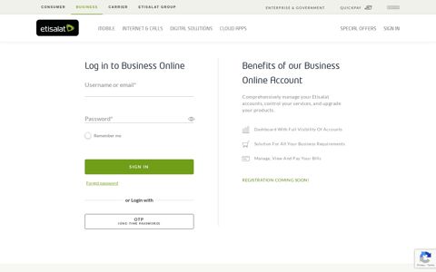 Business Online Portal - Etisalat UAE | Etisalat Business