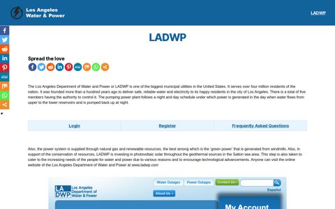 LADWP - Login - Register - Bill Pay - Los Angeles Department ...