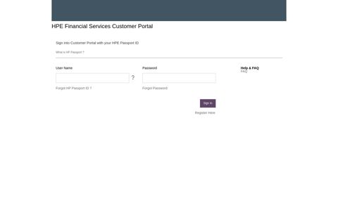 HP Customer Portal