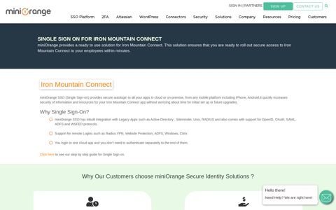 Single Sign On(SSO) solution for Iron Mountain Connect ...