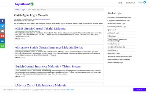 Zurich Agent Login Malaysia eGMS Zurich General Takaful ...
