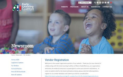 For Vendors | Early Learning Coalition
