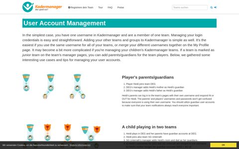 User Account Management - Kadermanager.de