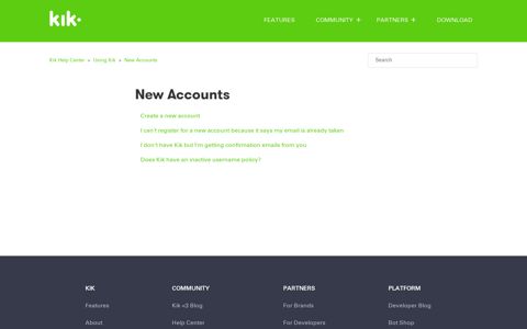 New Accounts – Kik Help Center