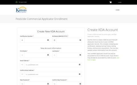 KDA Portal | Pesticide Commercial Applicator Enrollment