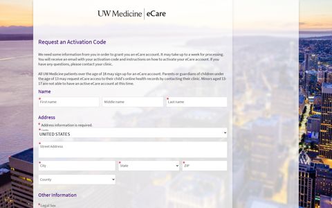 Choose a Signup Method - UW Medicine eCare