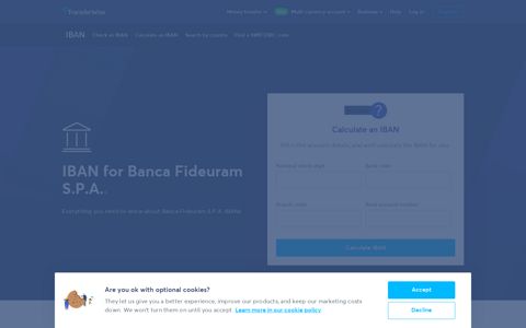 What is the IBAN for Banca Fideuram SPA in Italy - TransferWise