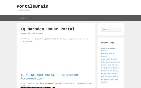 Iq Marsden House - Iq Student Portal - Iq Student Accommodation