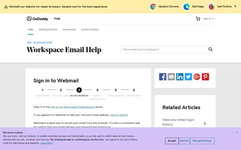 Sign in to Webmail | Workspace Email - GoDaddy Help GB