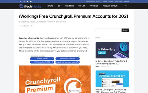 (Working) Free Crunchyroll Premium Accounts for 2020
