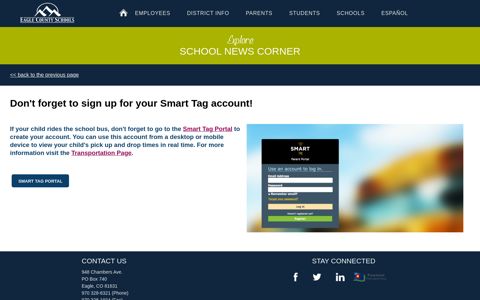 Don't forget to sign up for your Smart Tag account! | Eagle ...