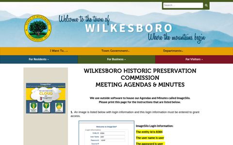 HPC Agenda & Minutes - Town of Wilkesboro