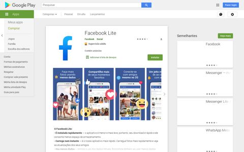 Facebook Lite – Apps no Google Play