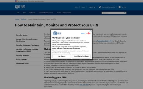 How to Maintain, Monitor and Protect Your EFIN | Internal ...