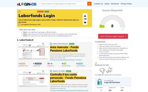 Laborfonds Login - A database full of login pages from all over ...