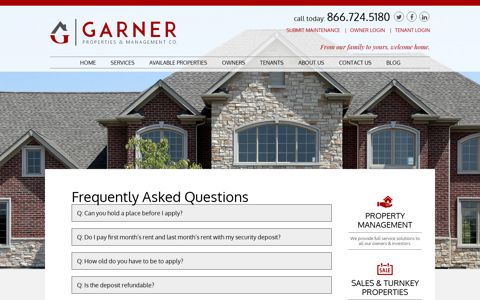 Tenant FAQs | Garner Properties & Management Co.