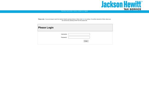 Login for Jackson Hewitt LearnCenter