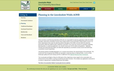 Planning in the Lincolnshire Wolds AONB - Lincolnshire Wolds