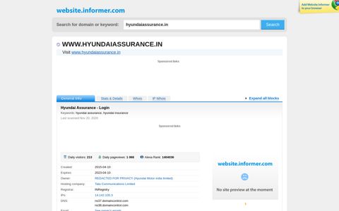 hyundaiassurance.in at WI. Hyundai Assurance - Login