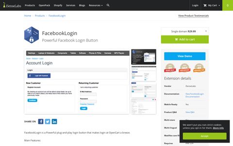 FacebookLogin - Powerful Facebook Login Button | iSenseLabs
