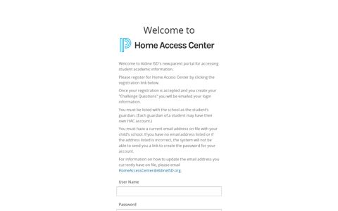 Home Access Center - Aldine