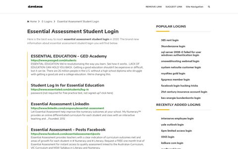 Essential Assessment Student Login ❤️ One Click Access