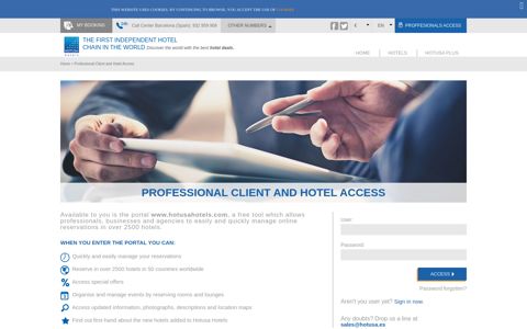 Intranet for professionals - Product | Hotusa Hotels Official ...