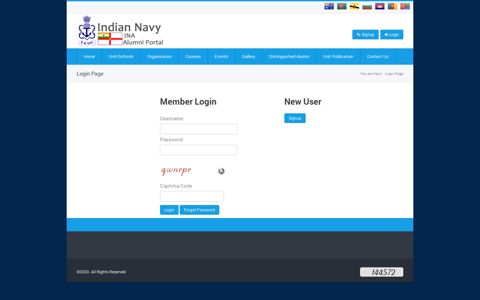Login Page | India - Indian Navy International Alumni Portal