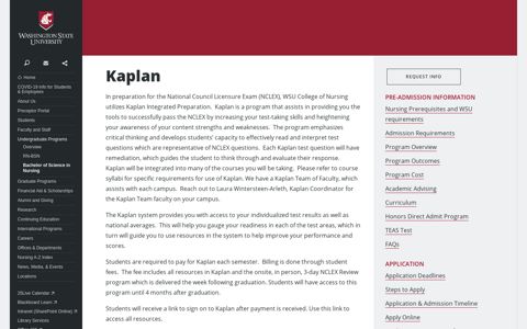 Kaplan | College of Nursing | Washington State University