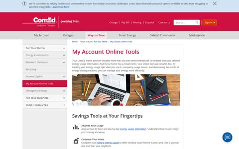 My Account Online Tools | ComEd - An Exelon Company