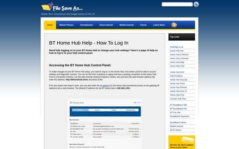 BT Home Hub Help - How To Log In - FileSaveAs