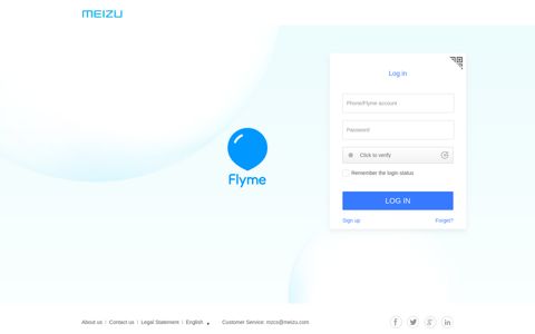 Flyme Account - Log in