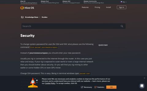 Security | Hive OS