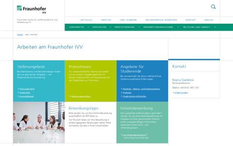 Jobs / Karriere - Fraunhofer IVV