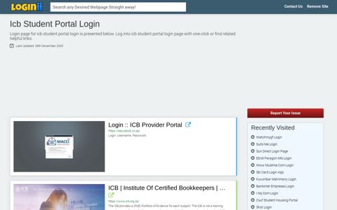 Icb Student Portal Login - Loginii.com