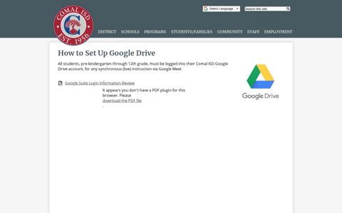 Google Drive Login - Comal Parent Center - Comal ...