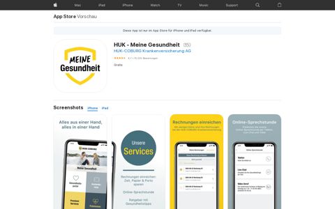 ‎HUK - Meine Gesundheit im App Store