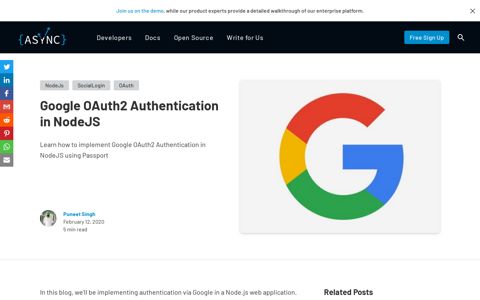 Google OAuth2 Authentication in NodeJS · LoginRadius ...