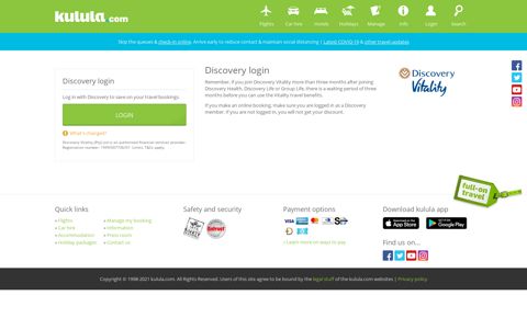 Discovery Login - kulula.com