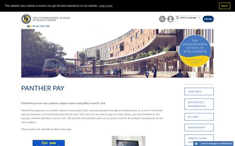 Panther Pay - The International School of Kuala Lumpur - ISKL