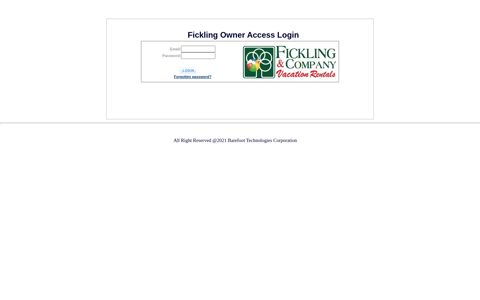 Fickling Owner Access Login